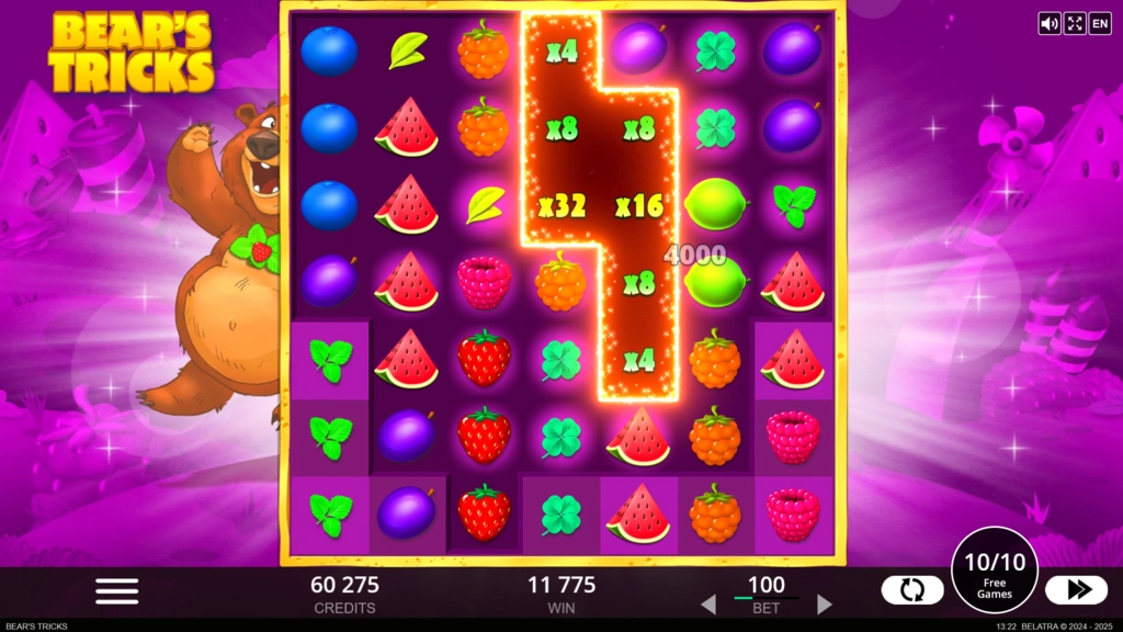 Bears Tricks - Multiplier and Cascade in Free Spins Bears Tricks - Multiplier and Cascade in Free Spins